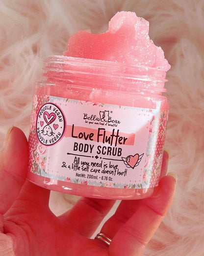 6.7oz Love Flutter Body Scrub | Body Wash | Moisturizer