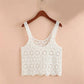Vintage Embroidery Hollow Out Crochet Knit Vest