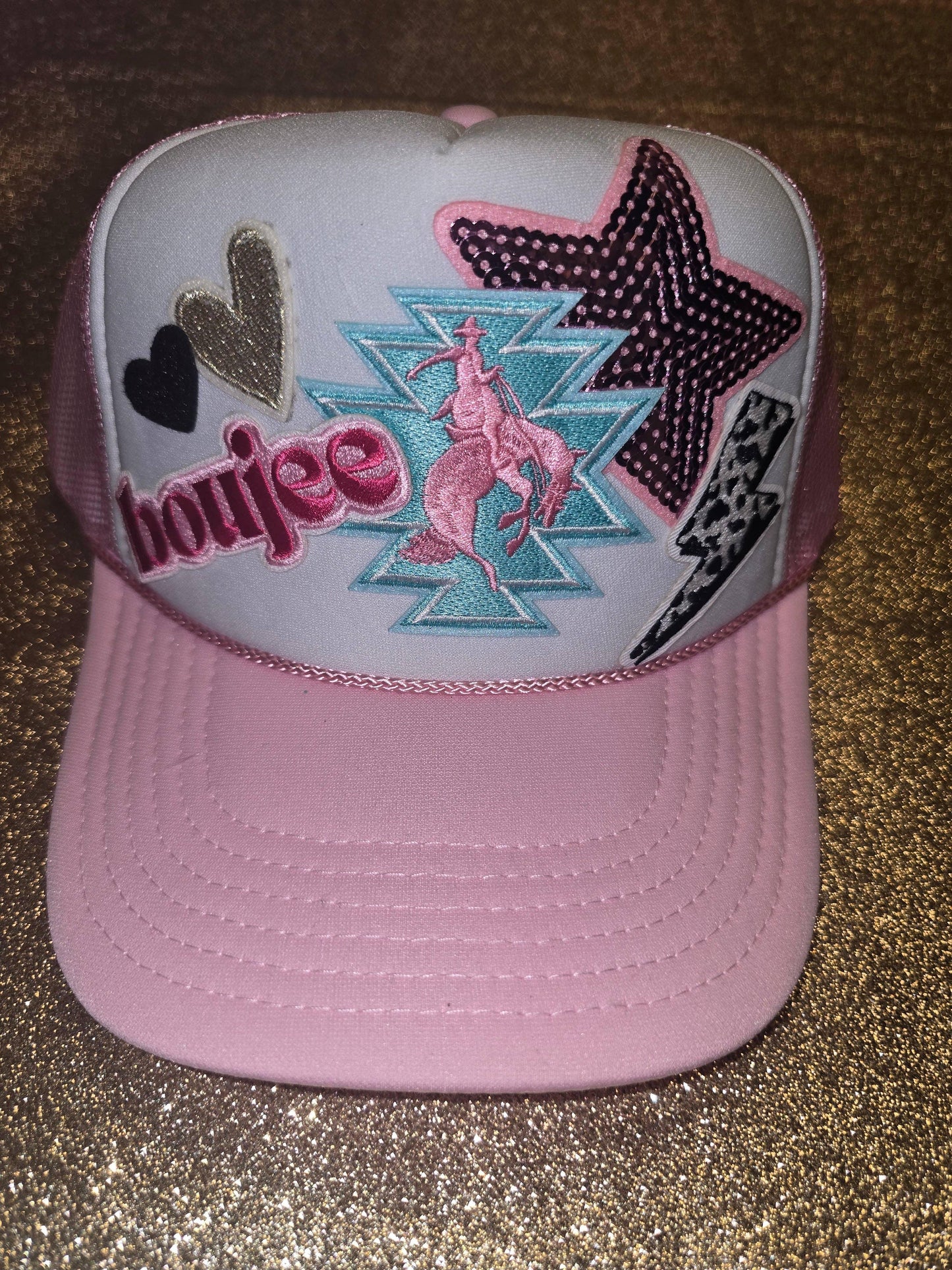 Boujee Cowgirl Western Trucker Hat - Southern Sassy Boutique