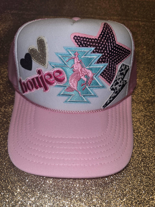 Boujee Cowgirl Western Trucker Hat - Southern Sassy Boutique