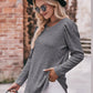 Soft Ribbed Knit Puff Sleeve Top