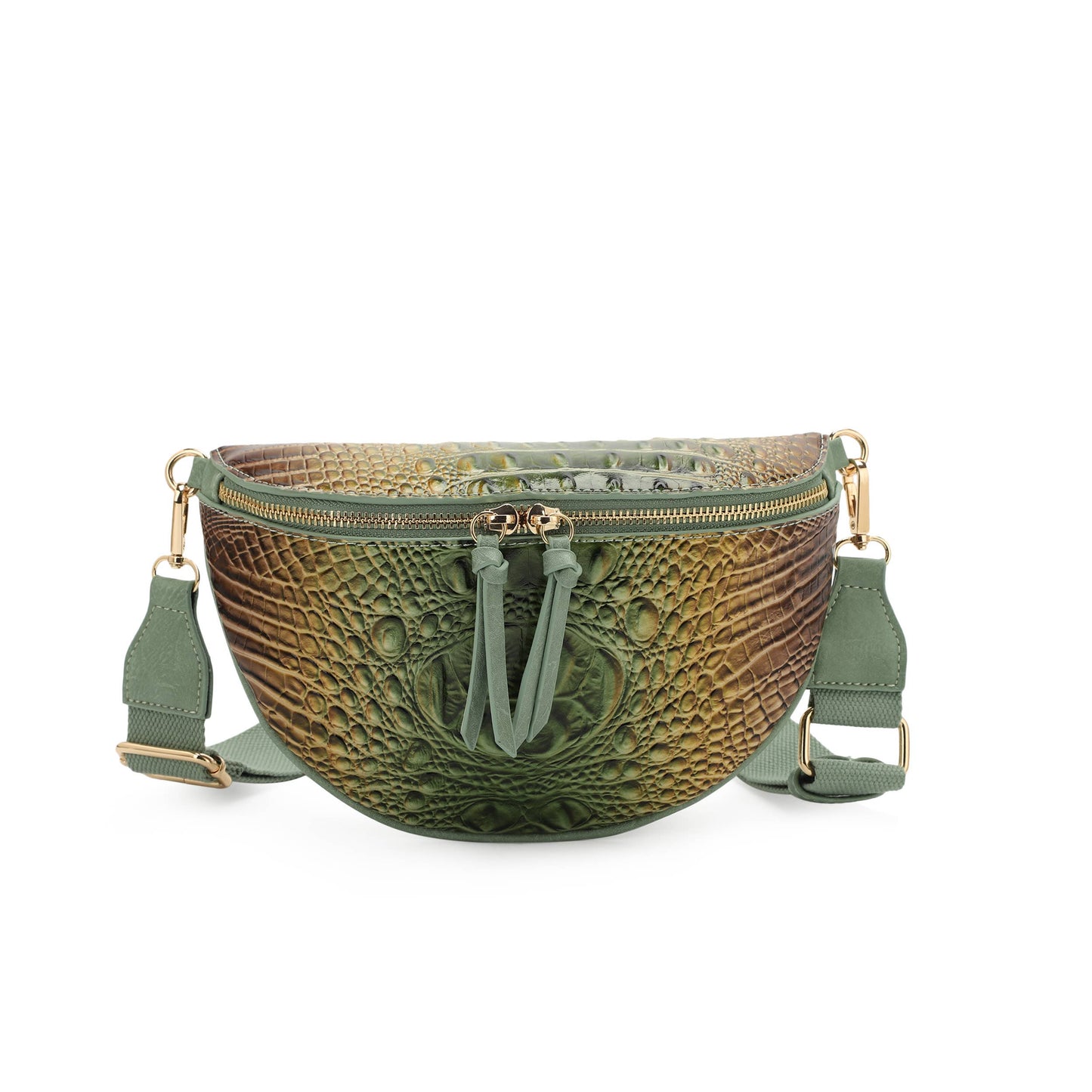 Aurora Croc Embossed Fanny Pack, Sling Bag, Shoulder Bag