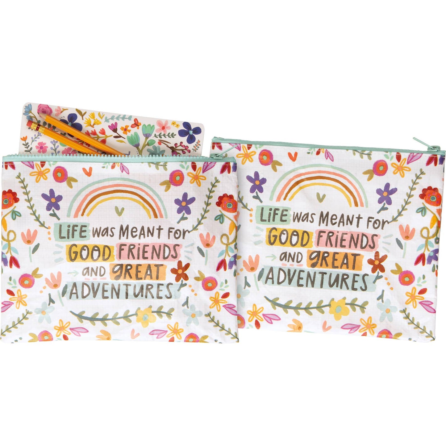 Good Friends And Great Adventures Zipper Pouch