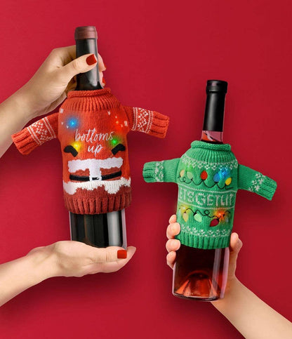 Uncle Bob’s Light-Up Wine & Bottle Sweater - Southern Sassy Boutique