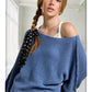 Lightweight Dolman Sleeve Boat Neck Sweater Top