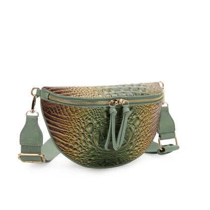 Aurora Croc Embossed Fanny Pack, Sling Bag, Shoulder Bag
