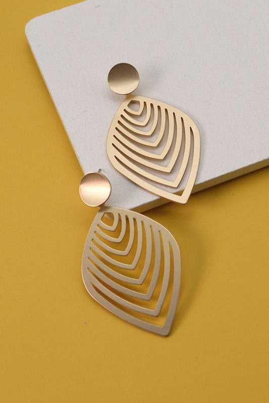 Cutout Leaf Drop Earrings