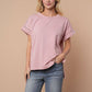 Short Sleeve Solid Knit Top