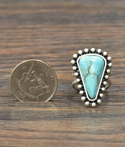 750238, Turquoise Adjustable Ring - Southern Sassy Boutique