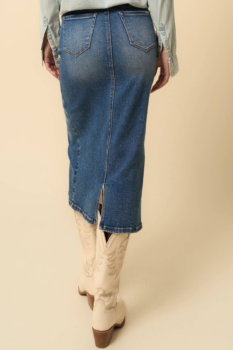 CROSSOVER MIDI SKIRT