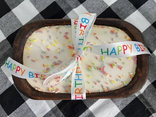 Dough Bowl Soy Candle - "HAPPY BIRTHDAY" - Southern Sassy Boutique