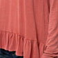Ruffle Hem Long Sleeve Top