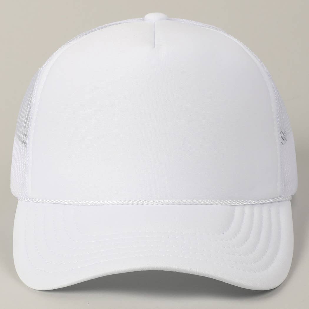 Solid Color OTTO 5-Panel Foam Mesh Back Trucker Hat