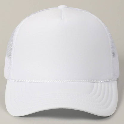 Solid Color OTTO 5-Panel Foam Mesh Back Trucker Hat