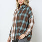 Collard Flannel Mix Dolmen Shirt