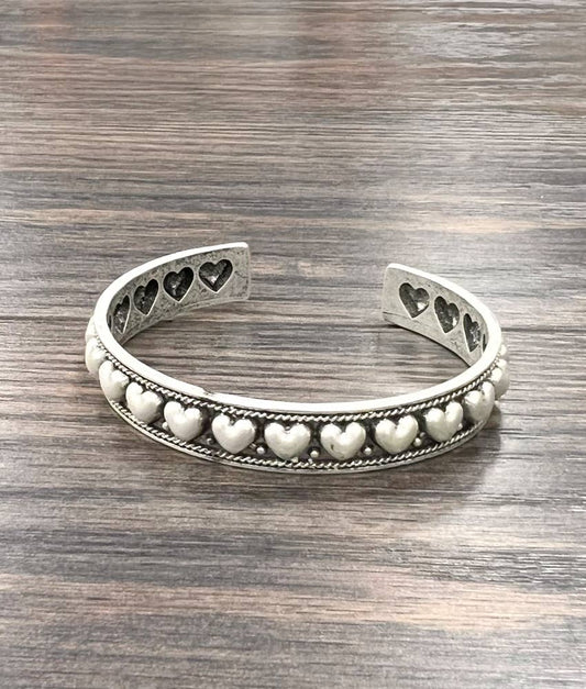 711632, Boho Heart Cuff Bracelet