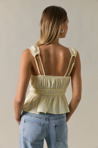 Peplum Button Down Top