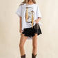 Distressed Frayed Detail Fringe Rhinestone Denim