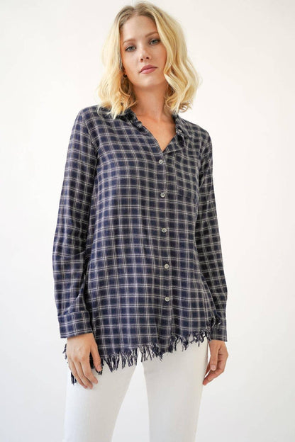 Plaid Flannel Shirt - Southern Sassy Boutique