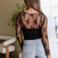 Bowie Lace Long Sleeve Blouse w/ Tank Top