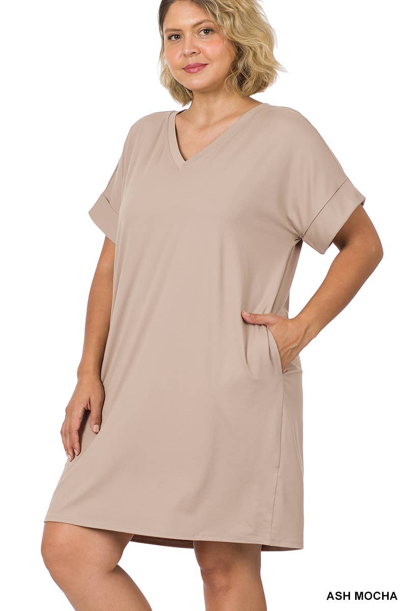 Plus Size Brushed Cotton Dress