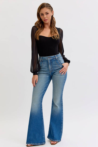 High Rise Wide Leg with Cuff