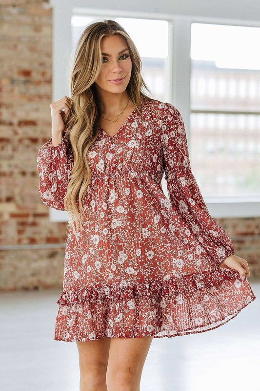 Boho Floral Mini Dress
