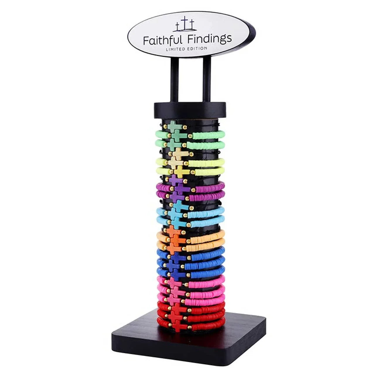 Ceramic Cross Elastic Bracelets - Southern Sassy Boutique