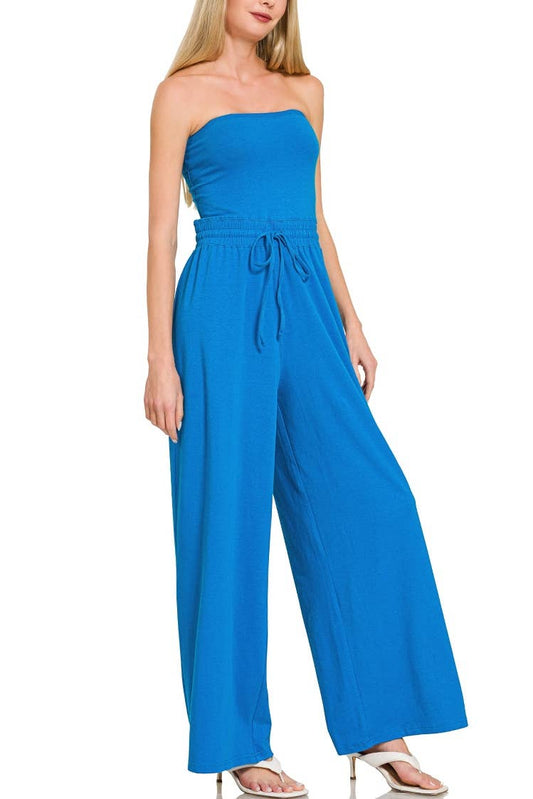 Tube Top Wide Leg Jumpsuit