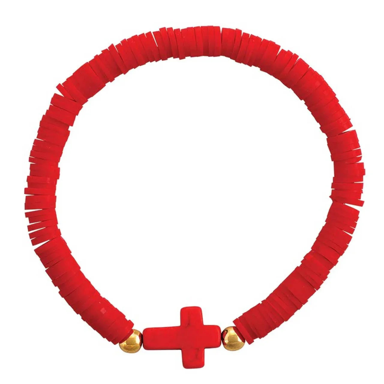 Ceramic Cross Elastic Bracelets - Southern Sassy Boutique