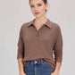Collared Neck Henley Knit Top
