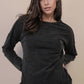 Mineral Washed Casual Knit Top