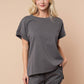 Short Sleeve Solid Knit Top
