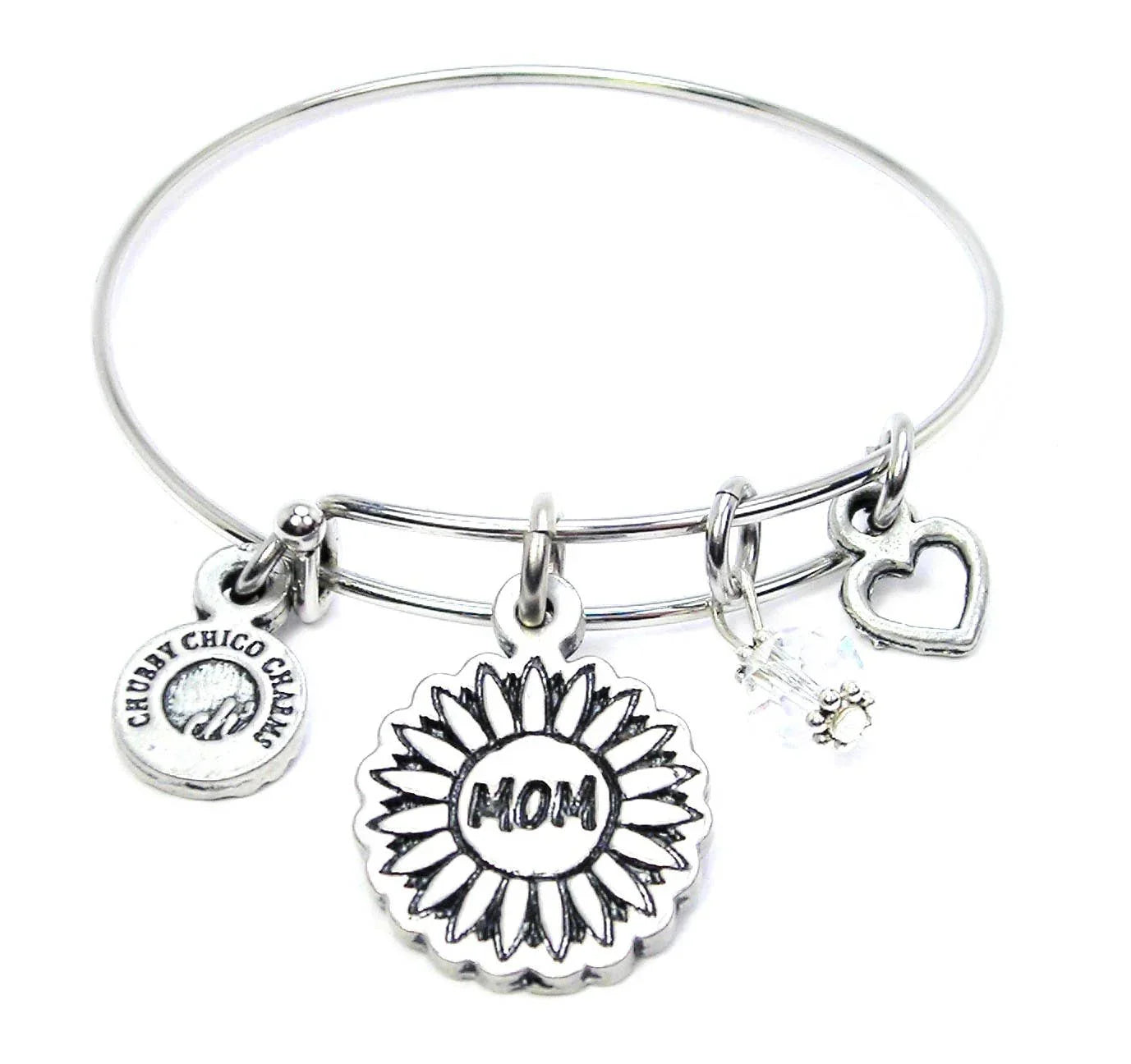 Mother's day MOM sunflower Bangle Bracelet - Southern Sassy Boutique