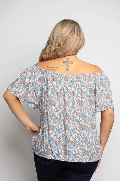 Floral Print Cold Sholder Top