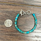 711224, Handmade 6mm Rondelle Gemstone Adjustable Bracelet