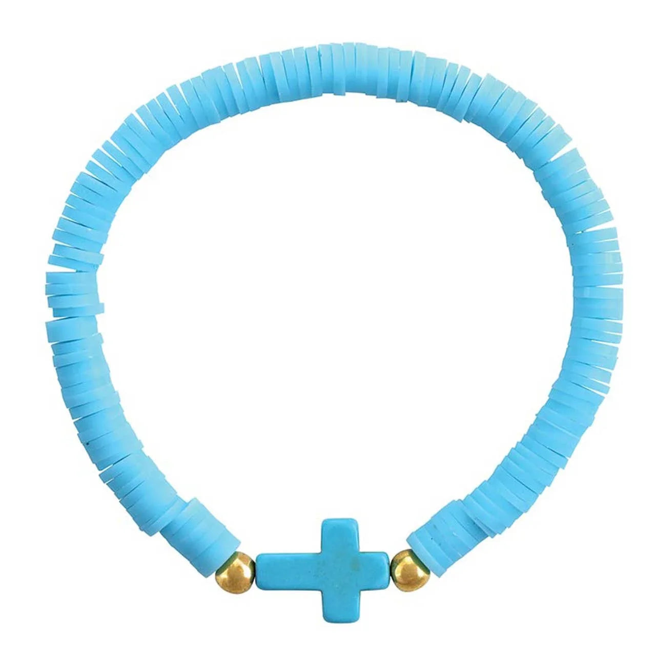 Ceramic Cross Elastic Bracelets - Southern Sassy Boutique