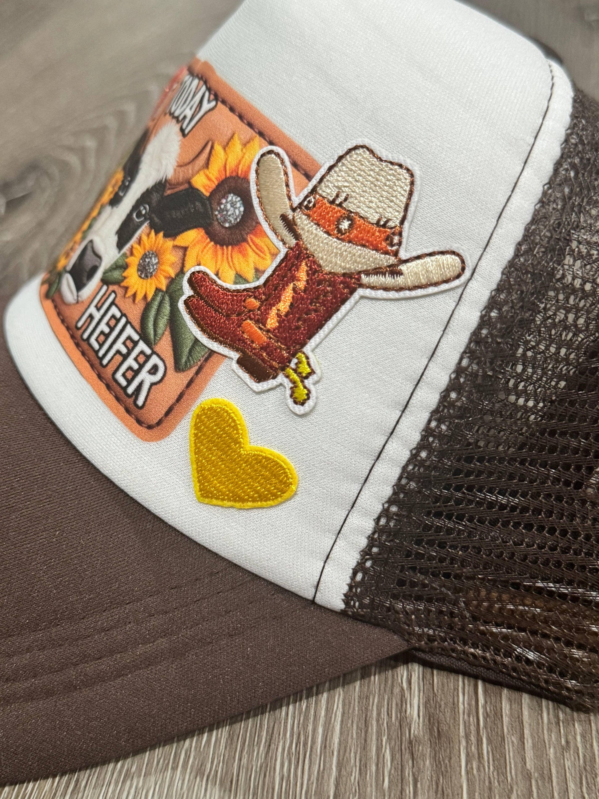 Not Today Heifer Cow Trucker Hat - Southern Sassy Boutique