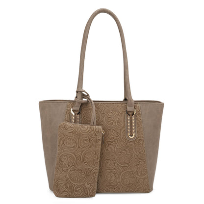 Maye Paisley Embossed 3 in 1 Tote Set