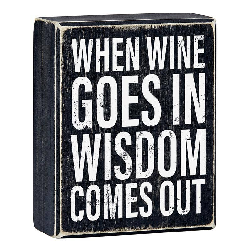 Box Sign - Wine Wisdom