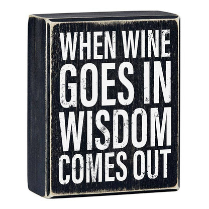 Box Sign - Wine Wisdom
