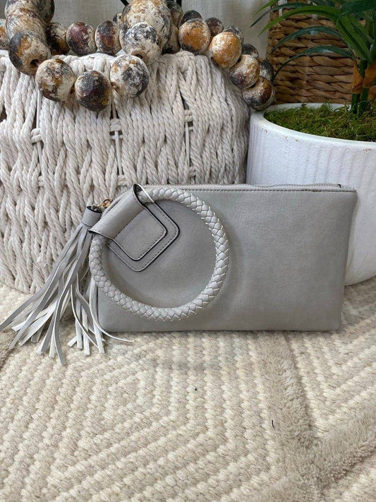 Soft Vegan Leather Wristlet/Clutch