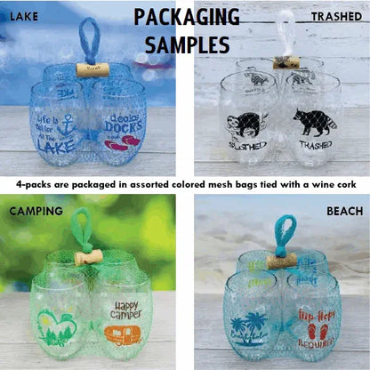 GIRLS TRIP Unbreakable Stemless TRITAN Plastic Wine Glasses - Southern Sassy Boutique