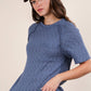 Solid Casual Knit Top with Patch Pocket