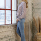 Chiffon Clip Dot Jacquard Peplum Tie Front Blouse