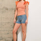 High Rise Rhinestone Studs Denim Shorts