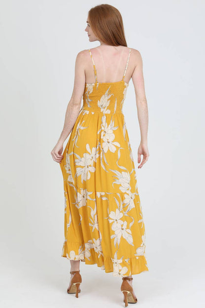 V Neck Twist Front Cut Out Maxi Dress