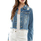 Ladies Distressed Denim Jacket