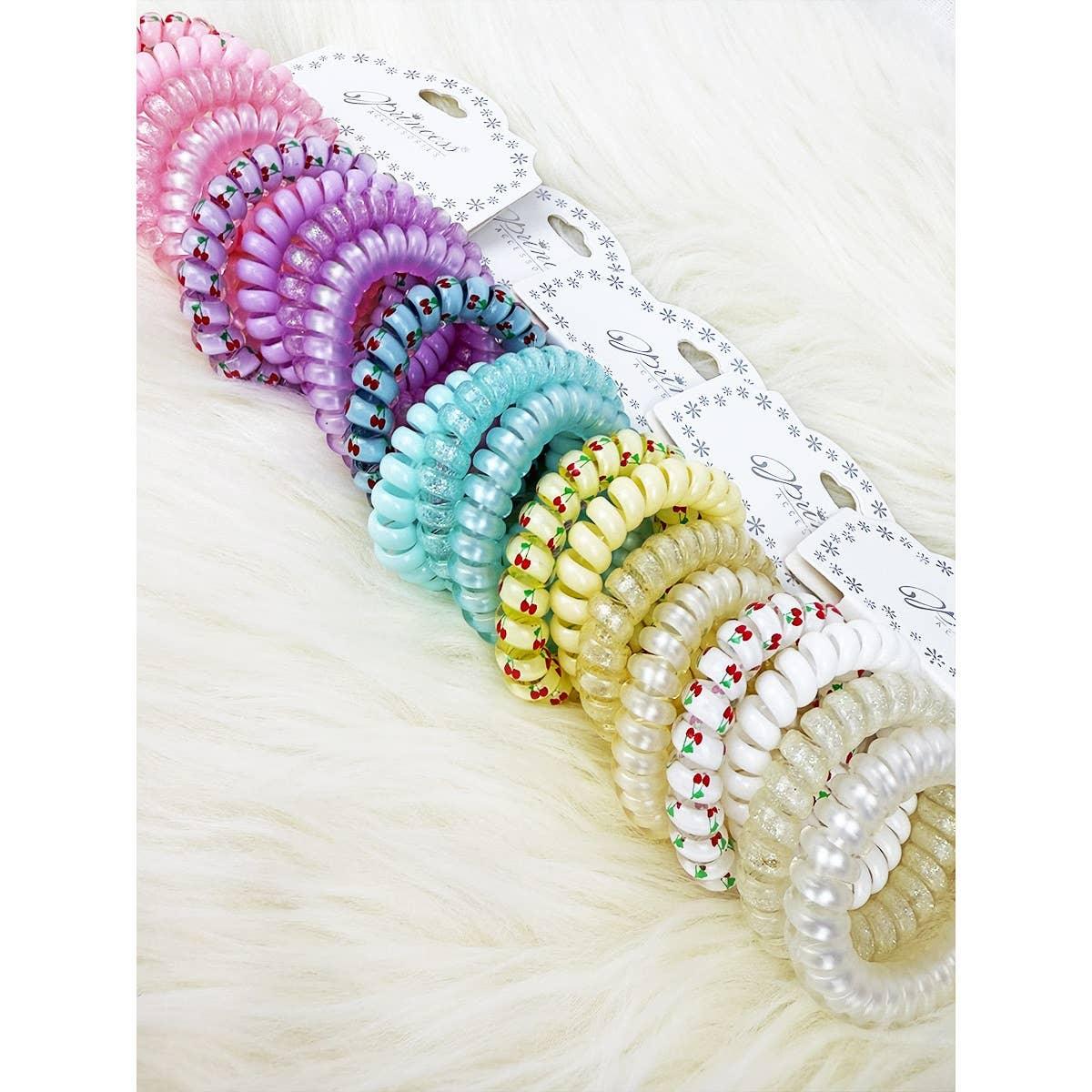 Assorted Mix Design Spiral Hair Ties - Southern Sassy Boutique