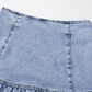 Denim Ruffle Overlay Mini Skirt